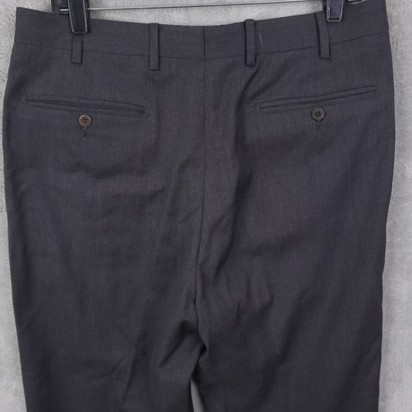 Zanella Vtg Wool Trousers Pants Mens Size 34  Pleated Cuffed Straight Leg - Picture 4 of 15